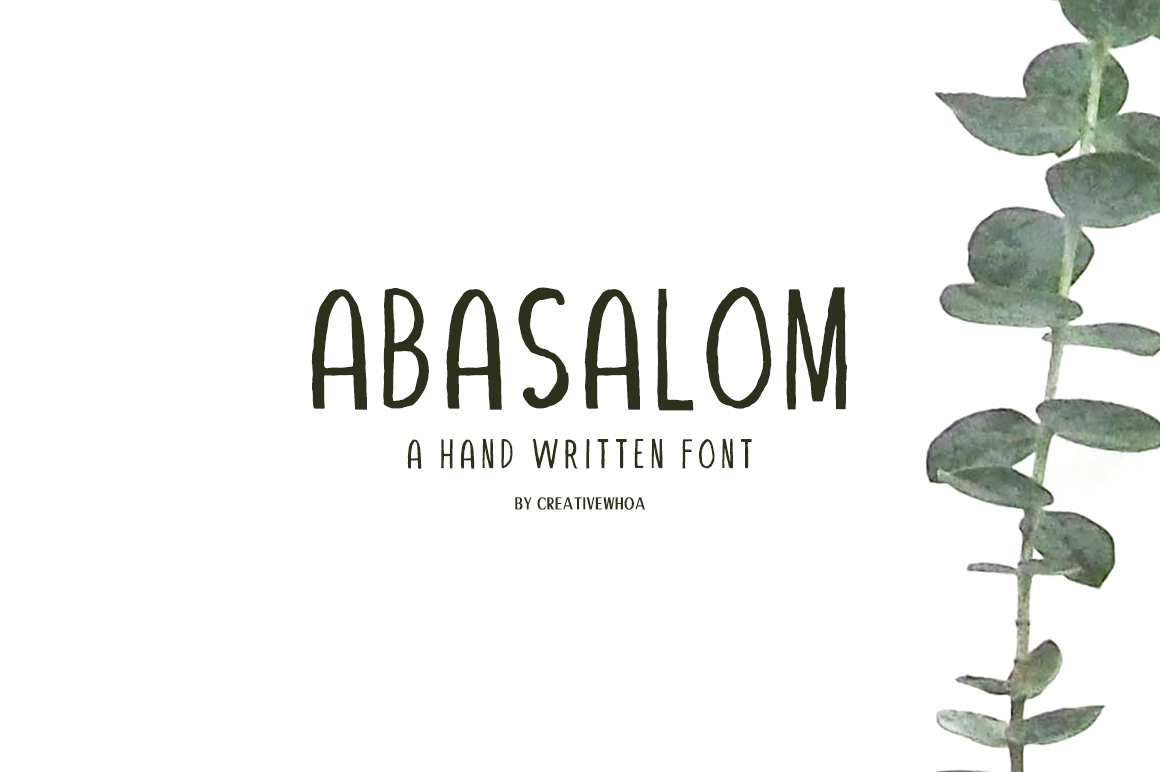 Abasalom: A Handwritten Font for Editorial Warmth