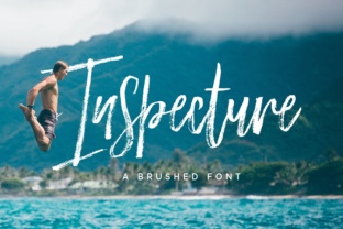 Inspecture: A Bold Hand Brushed Font for Editorial Design