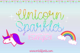 Unicorn Sparkles Font for Small Business Branding