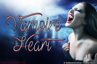 Vampire Heart: A Script Font for Editorial Design